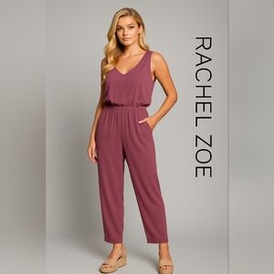 Rachel Zoe Mauve Modal Blend Jumpsuit with Pockets Size L